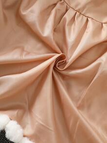 Young Girls' Single-Breasted Bowknot Collar Flounce Trim Long Sleeve Casual Jacket, Autumn/Winter