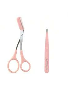 1/2/3/4 piezas Kit portátil de arreglo de cejas de acero inoxidable, pinzas de precisión para dar forma a las cejas y eliminar el vello fino, compacto y ligero, esencial para viajar