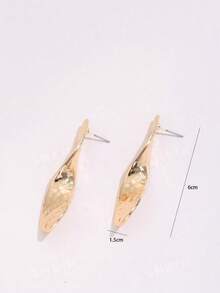 1 par de pendientes espirales minimalistas, joyería de moda para mujeres, adecuada para uso diario