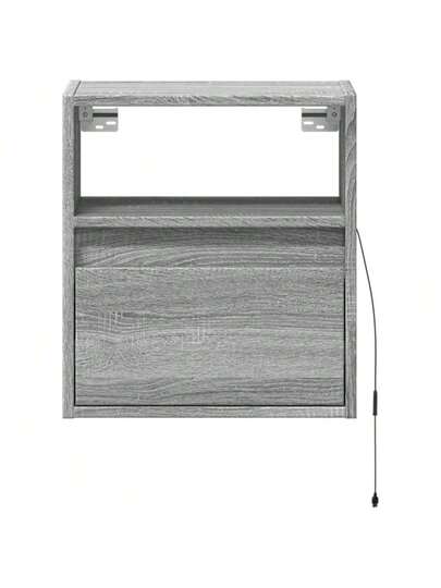 VidaXL TV Wand Unit LED Lighting 41x31x45 Cm Grijs Sonoma view 5