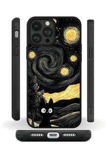 Funda para Celular Diseño Gatito Todas las Marcas M412 - Negro - Ver 2