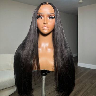 Bone Straight 30 40 Inch 250 Density 13x6 Lace Front Brazilian HD 13x4 Pre Plucked Wig Glueless Human Hair Lace Frontal Wigs