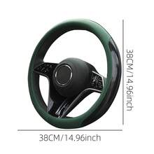 Universelle Kunstleder Lenkradabdeckung mit Innenkreis - rutschfest, langanhaltend, leicht zu reinigen, universelle Passform für die meisten Fahrzeuge (38cm), Autoradabdeckung, strapazierfähiges Material, angenehmer Griff, Autozubehör