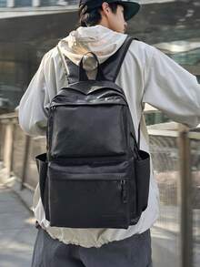 Business, Fashion, Casual, Autumn/Winter, New, Punk, Versatile, Minimalist, Retro, Daily Commute, Work, Business Trip, Outfit, Sports, School, Motorcycle, Riding, Party, Date, Travel, Vacation, Hiking, Camping, PU, Soft Leather, Backpack