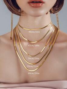 多功能不锈钢刀片链套装，适用于 DIY 手工项链，可与吊坠搭配，打造多层珠宝配饰 - 刀片鏈 - 查看 2