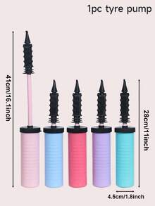 1pc Random Color Balloon Pump, Plastic Manual Balloon Inflator, Balloon Accessory, For Party,Christmas