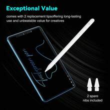 قلم تعمل باللمس متوافق مع آيباد 2018-2025، شحن سريع، مقاوم للمس الخاطئ، تصميم حساس للميل والضغط، بدون تأخير، قلم رسم احترافي متوافق مع آيباد A16/11-الجيل السادس، الهواء 11"/13" M3/M2/الجيل الخامس-الثالث، برو 13"/27.9 سم M4/12.9"، ميني 5/6/7