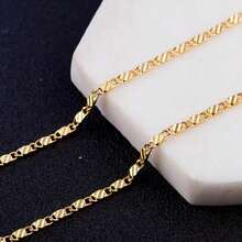 Exquisite Fashion 18K Gold Filled Necklace For Women Men Size 16-30 Inch Chain Necklaces Versatile Elegant And Perfect Fashion Jewelry Gift - Gold - View 3