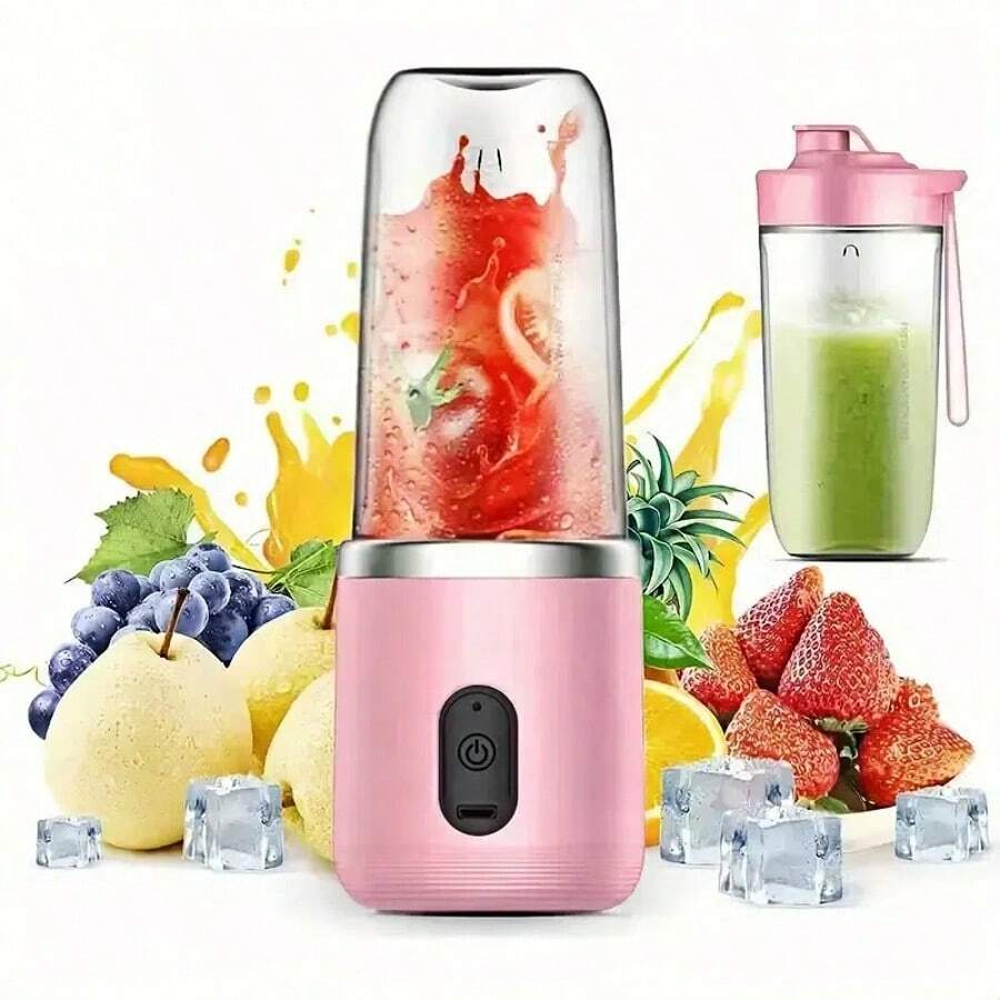 Mini Portable Rechargeable Blender Cup 6 Blades 2*400ml