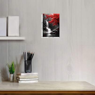 Canvas Painting, Unframed Canvas Painting Kit, Suitable For Adults And Children, Creative Casual Acrylic Paint By Number Painting Set, With Brushes, Drable Falls Scene, 30x45cm/12x18inch, Children's Number Painting, Darts Painting, Paint Decoration