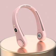 GICOOK Portable Neck Fan, USB Fan With 5-Speed Adjustment And Digital Display; Mini Portable Bladeless Fan For Home/Office/Sports/Outdoor Use, 360° Cooling, Silent Operation, High Airflow, Ideal Gift For Valentine's Day/Birthday/Easter - Multicolor - View 12