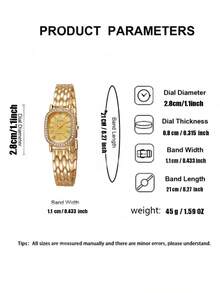 Women's Fashion Oval Crystal Rhinestone Watch Roman Numerals Stainless Steel Mesh Strap Quartz Watch For Daily School Gift Wedding Office