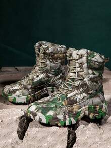 (300+Sold) Men's Outdoor Hiking Boots, High-Quality Mountaineering Boots, Durable Anti-Slip Hiking Shoes, Training Boots, Snow Boots, Couples Models, Men's Tall Boots, Men's Outdoor Hiking Shoes, Men's Sports & Outdoor Hiking Boots, Sports & Casual Shoes, Green Shoes, Khaki Shoes, Men's Riding Boots, Suitable For Cold Weather In Autumn/Winter, Outdoor Camping, Photography, Cycling, Hunting, Exploration, Wear-Resistant Anti-Slip All-Terrain Grip, Size 39-47 (Asymmetrical Pattern) - Army Green - View 13