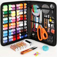 205PCS  Sewing Set For Mothers, Grandmothers, Iadies, Men, Adults, Beginners, Travelers, Portable Sewing Supplies, Accessories Including Thread, Needles, Scissors, And Essential Items For University Dormitories (Black, M) - 205 CHIẾC - Xem 1