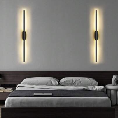 Arandela Luminária De Parede Linear Moderna 13W Luz de três cores