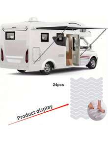 6pcs Clear Non-Slip Strip Stickers For Bathroom Floor And Shower - Anti-Slip Tape For Bathtub Floor Safety - Easy To Apply And Remove - Prevents Slips And Falls, Bathroom Decor, Bathroom Accessories