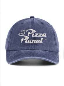 1pc, Unisex,Pizza Planet Embroidered Baseball Hat,Baseball Cap Versatile Stylish Dad Hat Outdoor Adjustable Sun Protection Sports Hats Father's Day For Women Men - A - View 7