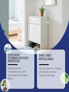 2pcs/Set Formaldehyde Removing Spray, Powerful Deodorizer, For New Homes, Offices, Freshens Air, Quickly Removes Formaldehyde, Decomposes Odors From Renovations, For Furniture, 24-Hour Continuous Formaldehyde Removal, Finds & Eliminates Formaldehyde Sources, 360° Whole-House Deodorizing For Cabinets, Walls, Wallpaper, Curtains, Sofas, Coffee Tables, Floors, Carpets, Bedding