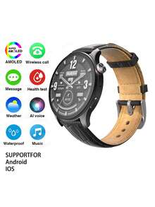 Lenovo 联想 Calling 智能手表 1.43 英寸 AMOLED 显示屏智能手表 24 小时健康监测运动智能手表 男士 - 黑色 - 查看 5