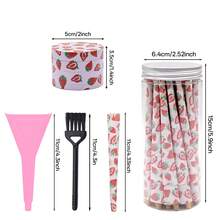 4 pièces/set Coffret cadeau d'accessoires pour fumeurs, comprenant 50 pièces de papiers à rouler pré-roulés en forme de cône avec des saveurs de fruits tropicaux, 1 pièce moulin à herbes en métal à 4 couches avec grattoir, 1 pièce remplisseur, 1 pièce brosse, outils ménagers, cadeau de Noël, accessoires pour fumeurs, fournitures de fête