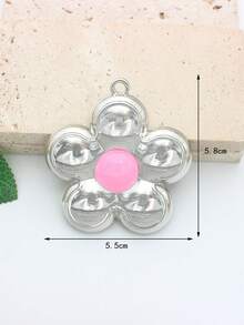 1pc Donut Shaped Alloy Painted Realistic Food Dessert DIY Fashion Jewelry Pendant, Suitable For Everyday Wear
