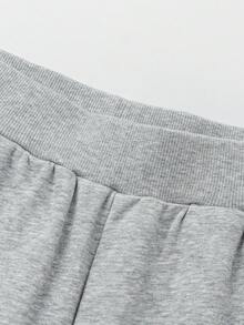 Quần Jogger trẻ em in họa tiết Xuân/Thu 2025 - Màu xám nhạt - Xem 3