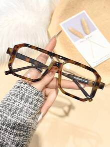 1/3pcs Retro Square Frame Glasses For Women, Vintage Style Eyewear For Travel, Beach, Halloween Decoration - Multicolor - View 22