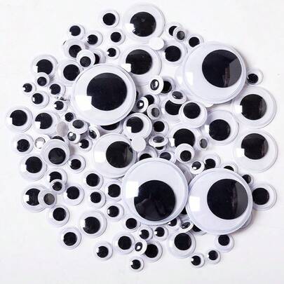 2pcs/Set Wiggly Googly Doll Eye Self-Adhesive Movable Simulation Cartoon Animal Eyeball Home Decor Scrapbooking Craft Supplies