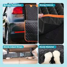 JOEJOY Car Boot Protector - Boot Liner For Dogs Non-Slip |   Dog Car Seat Cover Scratchproof & Dirt Resistant |   Side & Bumper Protection |   Adjustable Straps Boot Cover For Suvs Trucks Cars