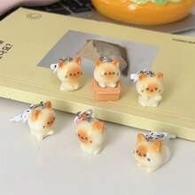 6 pezzi Portachiavi carino 3D a forma di gatto siamese, ciondolo per borsa a forma di gattino adorabile, accessori personalizzati per fidanzata/coppia/migliore amica, accessori per borsa con portaidentità, accessori per auto, regali di Natale per insegnanti e sorelle