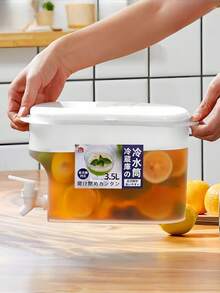 Ấm đun nước lạnh 1 chiếc --- Có vòi riêng, thoát nước tiện lợi, không chiếm không gian, chống vỡ và chịu nhiệt độ cao, vòi chống rò rỉ, hộp đựng đồ uống, thích hợp cho gia đình, nhà bếp, phòng khách, nhà hàng, du lịch ngoài trời, cắm trại, tiệc tùng, quán bar, tụ tập, đựng nước chanh, trà hoa quả, rượu vang, trà sữa, bia, cà phê, soda, bình đựng đồ uống thông thường - Nhiều màu - Xem 4