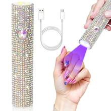Mini UV LED Nail Dryers 3LEDS Portable Quick Nail Drying Lamp USB Rechargeable Mini Flashlight Pen For Nail Gel Curing Salon Tools