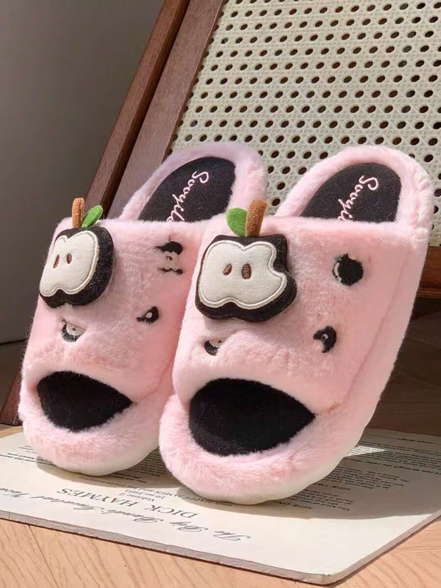 1 par de pantuflas de casa con suela gruesa de EVA y forro térmico, cálidas para otoño/invierno, adecuadas para adolescentes