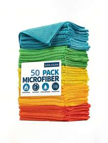 1/5/10 piezas Paños de limpieza de microfibra, toallas absorbentes multiusos para limpiar vidrio, platos, vehículos, muebles, electrodomésticos, pisos y talla grande. Toallas de ducha para salón de belleza, hotel, deportes, artículos esenciales para el hogar, toalla, cuidado de la piel