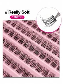 Rikuaild 120PCS D Curl Thickness 0.03mm Clusters Lashes Eyelash Production Process Upgrade /Really Soft & Lightweight Wispy Cluster Lash Crossed Natural False Eyelasheslash Clusters,Eyelash Clusters,Individual Eyelashes,Lashes,Fake Lashes - D - 查看 5