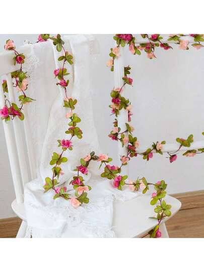 1/4 件人造花玫瑰植物藤蔓假植物、花束、秋季装饰、家居装饰、婚礼装饰、桌面中心装饰、秋季家居装饰、房间装饰、阳台装饰、厨房配件、餐厅、卧室装饰、浴室配件、派对装饰、万圣节装饰、新年装饰、新娘手捧花、生日派对、节日装饰、办公室、户外花园配件