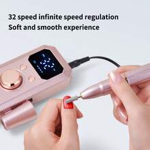 20,000RPM Rechargeable Electric Nail Drill, Professional Portable Nail File Machine For Acrylic, Gel Nails Polishing, With 11 Sanding Bits And 26 Sanding Bands, Cordless High-Speed Salon & Home Use, Great Gift For Women