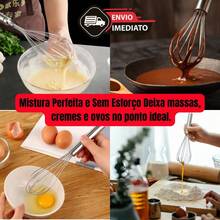Stainless Steel Whisk - Manual Egg, White And Dough Beater - Kitchen Utensil - Multicolor - View 5