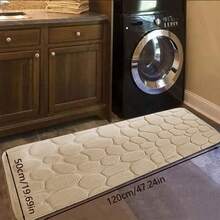 3 件鹅卵石浴室卫生间防滑防潮垫套装 - 1 件 U 型垫 40*50cm、40*60cm、50*80cm、50*120cm 多尺寸浴室厨房装饰