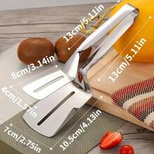1 Pc Stainless Steel Multi-Functional Frying Clip For Steak, Fish, Meat, AndTNoodles -Ideal For Barbecues And Baking - Easy To Use Home Kitchen Appliances Accessories Gadgets Tools Christmas Kitchen Stuff Cooking Christmas