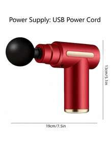HYUNDAI Face Massage Gun, Deep Tissue Muscle Handheld Percussion Massager, Suitable For Body, Back And Neck Pain, Ultra-Compact Elegant Design, High Torque Power, Mother's Day Gift - Red - View 6