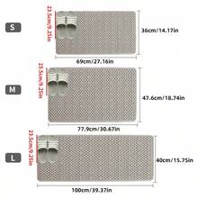1pc Bath Tub And Shower Mat, Non-Slip Shower Stall Mat With Drain Holes And Suction Cups, Soft Machine Washable Rug, Home Bathroom Shower Carpet, Bathroom Accessories, Bathroom Decor, Kitchen Area Rug, Laundry Room - Khaki - View 4