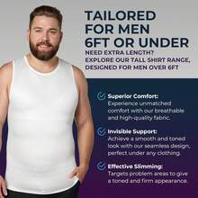 Gynecomastia Compression Shirt For Men - Slimming Undershirt Tank Top - trắng - Xem 6