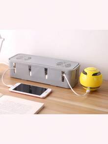 1 Stück Kabel Aufbewahrungsbox mit Deckel, Kabel Organizer mit hoher Kapazität, platzsparende Desktop Steckdosen Kabel Management Box zum Verstecken von Stromauslässen, für den täglichen Gebrauch, geeignet für Büro, Wohnzimmer, Zuhause Aufbewahrung und Organisation