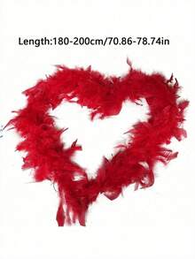 1pc Man-Made Colorful Feather Boas 6.6ft Feather Boa For Women For Dancing Wedding Party Christmas,Stage Decoration Holiday Party Headwear Accessories Clothing Accessories, ,Scarf Decoration, Suitable For Birthday Party, Christmas, Horse Racing, Tea Party, New Year's Eve, Concert And Home Decor, Dance Wedding, Stage Performance, Carnival Costume And Accessories, Party Supplies,Ideal Choice For Gifts