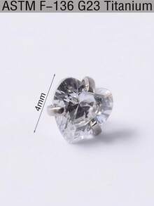 1 件植入级钛金属微皮肤穿孔表面杠铃 CZ 水晶隐藏式皮肤潜水员微皮肤锚圆形/心形/星形氧化锆水晶宝石皮肤锚表面皮肤穿孔环身体首饰