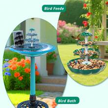 2025 New 3.5W Outdoor 3-Tier Solar Fountain, DIY Outdoor Garden Decor, Solar Bird Bath Fountain, Can Be Used As Feeder, With Detachable Waterfall And Auto Watering Function, Suitable For Garden And Patio