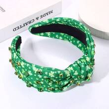 U2019s Day Headband Women Green Lucky Shamrock Embellished Pearl Knotted Headband U2019s Day Hair Accessories Irish Holiday Gifts Shamrock 3 - ban đầu - Xem 7