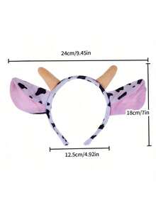 1pc Halloween Devil Horns, Christmas Holiday Performance Cosplay Cartoon Animal Headband Plush Headpiece, Rabbit, Cat, Cow, Tiger, Sheep, Rabbit Ears, Hairband For Women, Autumn Outfits, Hair Hoop