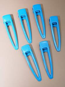 6 pièces/set Pinces à cheveux goutte d'eau bleue creuse, convient pour un port quotidien, pinces à cheveux, pinces à cheveux, barrettes à cheveux